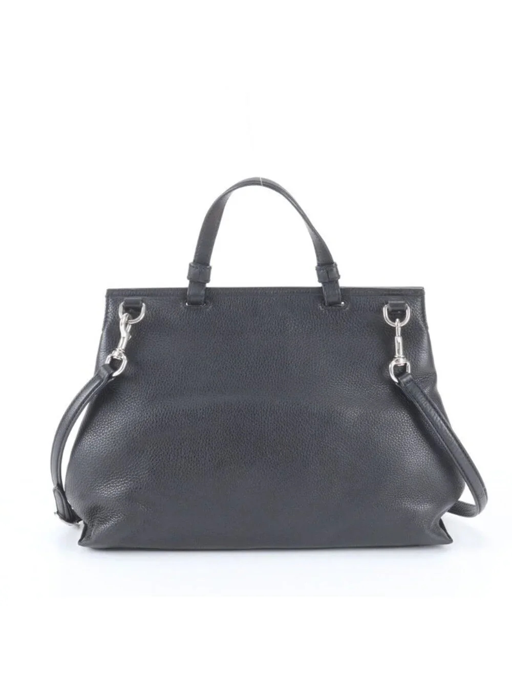Gucci Bambu Daily Leather 2-Way Shoulder Bag Crossbody Tote Black
